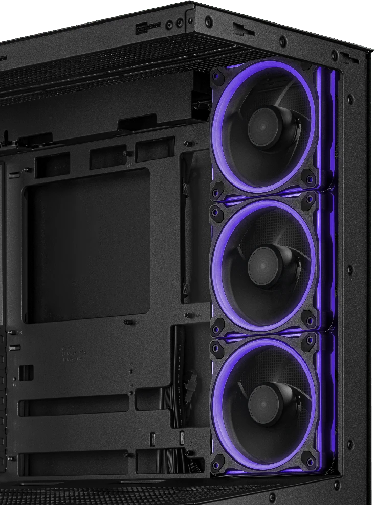 ASUS A31 PLUS TG ARGB kompiuterio korpusas Midi Tower su skaidriu šoniniu langu, suderinamas su ATX / BTX / MicroATX / Mini-ITX, juodos spalvos