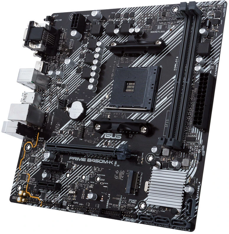 Pagrindinė plokštė Asus PRIME B450M-K II, Micro ATX, AM4, DDR4