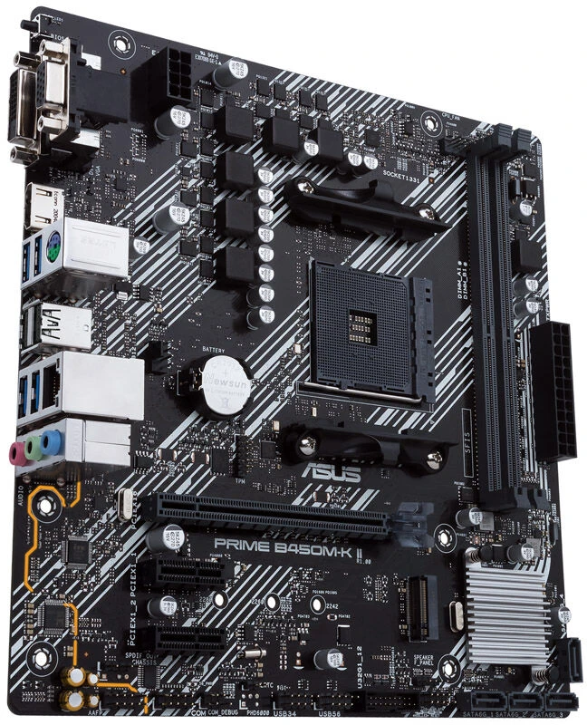 Pagrindinė plokštė Asus PRIME B450M-K II, Micro ATX, AM4, DDR4