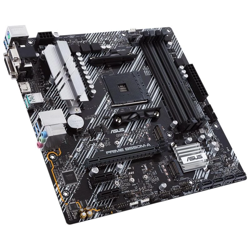Pagrindinė plokštė ASUS AMD B550 / SAM4 / MicroATX / Memory DDR4 / Atminties lizdai 4 / 2xPCI-Express 3.0 1x / 1xPCI-Express 4.0 16x / 2xM.2 / 1x15pin D-sub / 1xDVI-D / 1xHDMI / 6xUSB 3.2 / 1xPS/2 / 1xRJ45 / 3xAudio port
