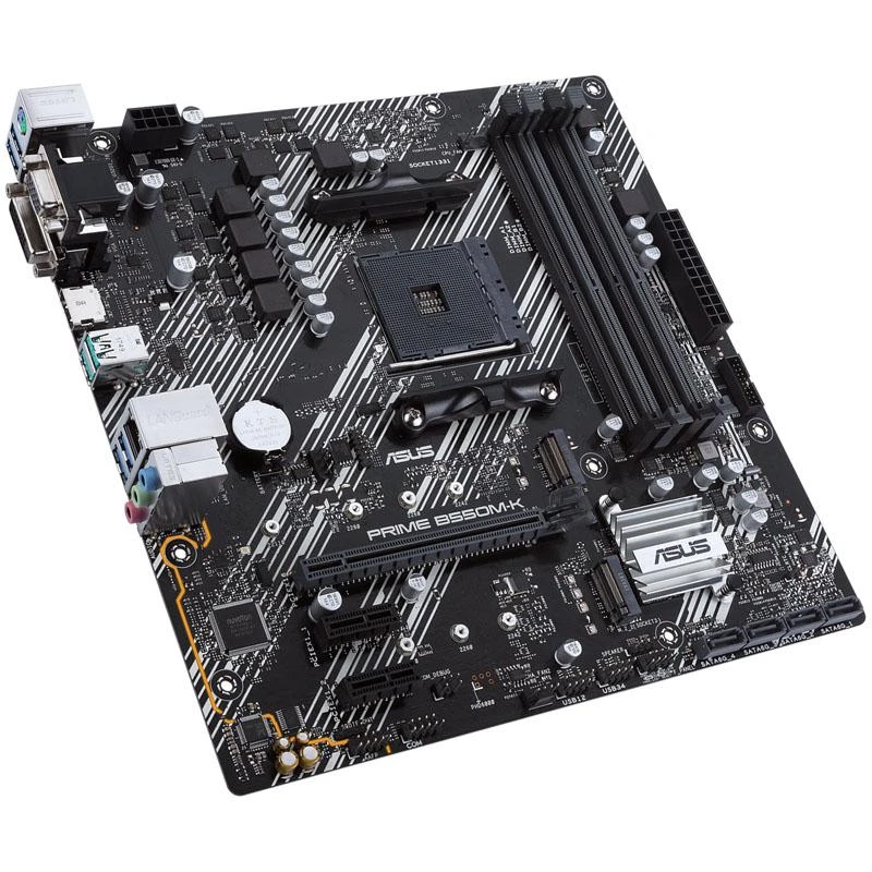 Pagrindinė plokštė ASUS AMD B550 / SAM4 / MicroATX / 2xPCI-Express 3.0 1x / 2xM.2 / 1xPCI-Express 4.0 16x / Memory DDR4 / Atminties lizdai 4 / 1x15pin D-sub / 1xDVI / 1xHDMI / 6xUSB 3.2 / 1xPS/2 / 1xRJ45 / 3xAudio port