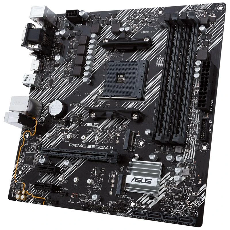 Pagrindinė plokštė ASUS AMD B550 / SAM4 / MicroATX / 2xPCI-Express 3.0 1x / 2xM.2 / 1xPCI-Express 4.0 16x / Memory DDR4 / Atminties lizdai 4 / 1x15pin D-sub / 1xDVI / 1xHDMI / 6xUSB 3.2 / 1xPS/2 / 1xRJ45 / 3xAudio port