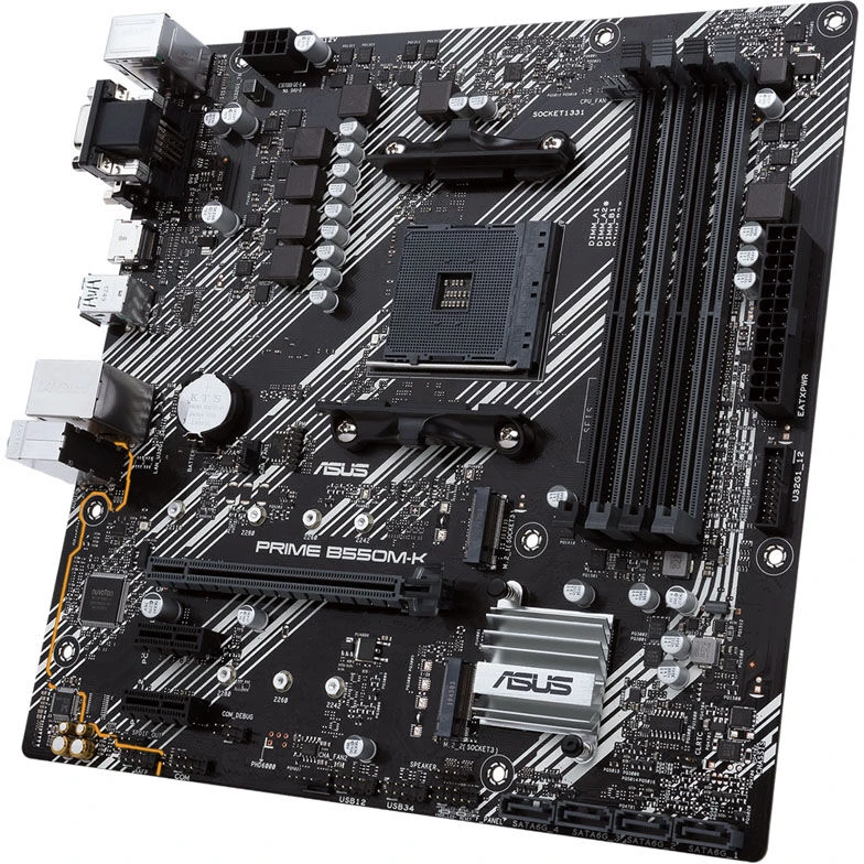 Pagrindinė plokštė ASUS AMD B550 / SAM4 / MicroATX / 2xPCI-Express 3.0 1x / 2xM.2 / 1xPCI-Express 4.0 16x / Memory DDR4 / Atminties lizdai 4 / 1x15pin D-sub / 1xDVI / 1xHDMI / 6xUSB 3.2 / 1xPS/2 / 1xRJ45 / 3xAudio port