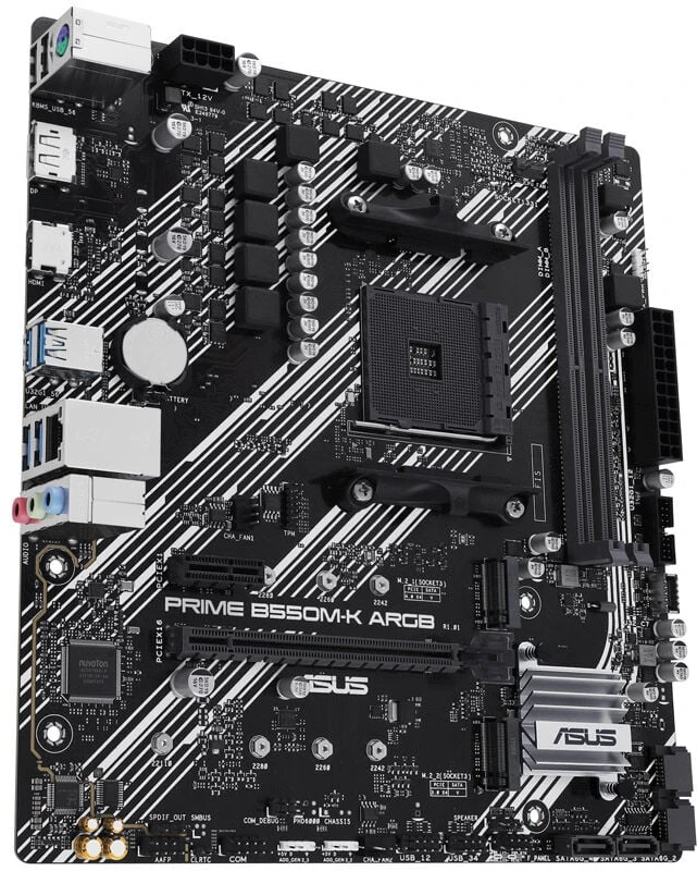 ASUS Prime B550M-K ARGB, AMD B550 pagrindinė plokštė - lizdas AM4