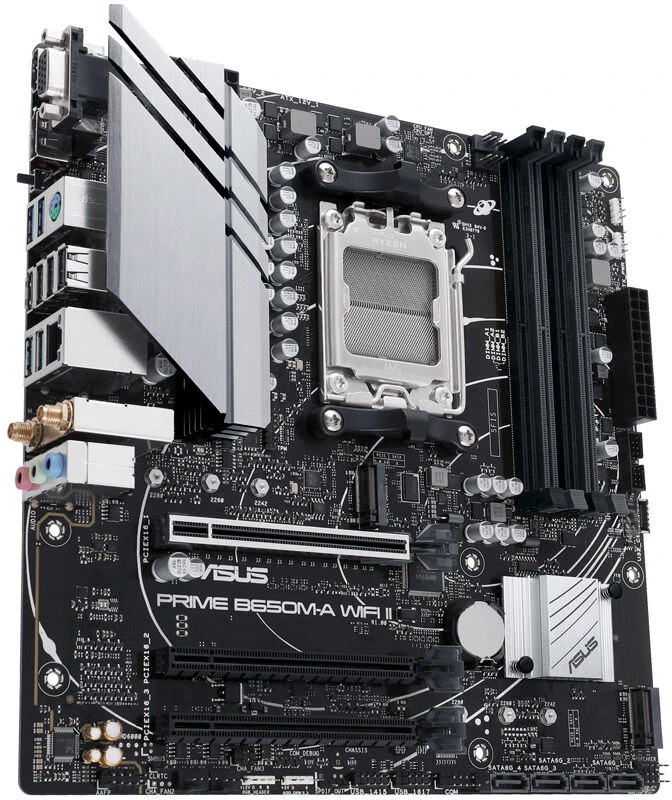 Pagrindinė plokštė ASUS AMD B650/Micro-ATX/Memory DDR5/Atminties lizdai 4/3xPCI-Express 4.0 16x/2xM.2/1x15pin D-sub/1xHDMI/1xDisplayPort/4xUSB 2.0/4xUSB 3.2/1xPS/2/1xRJ45/3xAudio port