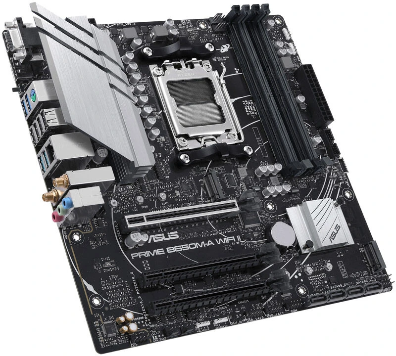 Pagrindinė plokštė ASUS AMD B650/Micro-ATX/Memory DDR5/Atminties lizdai 4/3xPCI-Express 4.0 16x/2xM.2/1x15pin D-sub/1xHDMI/1xDisplayPort/4xUSB 2.0/4xUSB 3.2/1xPS/2/1xRJ45/3xAudio port