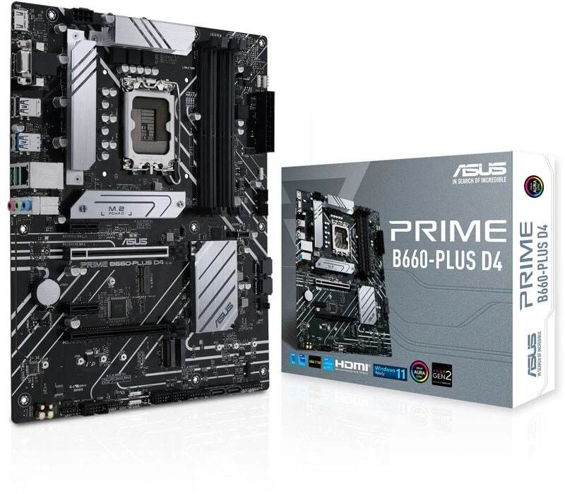 Pagrindinė plokštė ASUS Intel B660 / LGA1700 / ATX / Memory DDR4 / Atminties lizdai 2 / 2xPCI-Express 3.0 1x / 1xPCI-Express 3.0 16x / 1xPCI-Express 4.0 16x / 2xM.2 / 1x15pin D-sub / 1xHDMI / 1xDisplayPort / 2xUSB 2.0 / 2xUSB 3.2