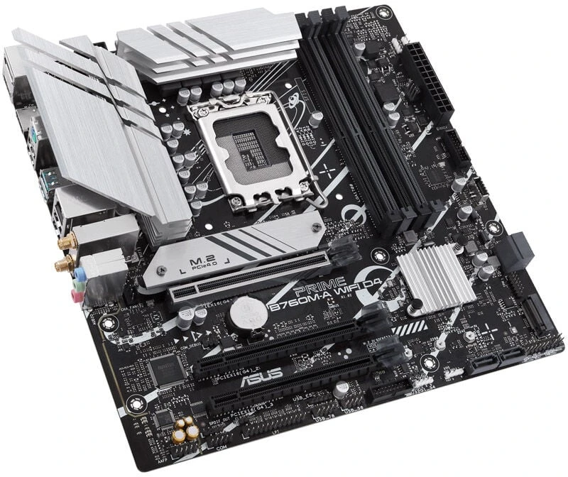 Pagrindinė plokštė ASUS PRIME B760M-A WIFI D4, LGA1700, Micro-ATX, DDR4