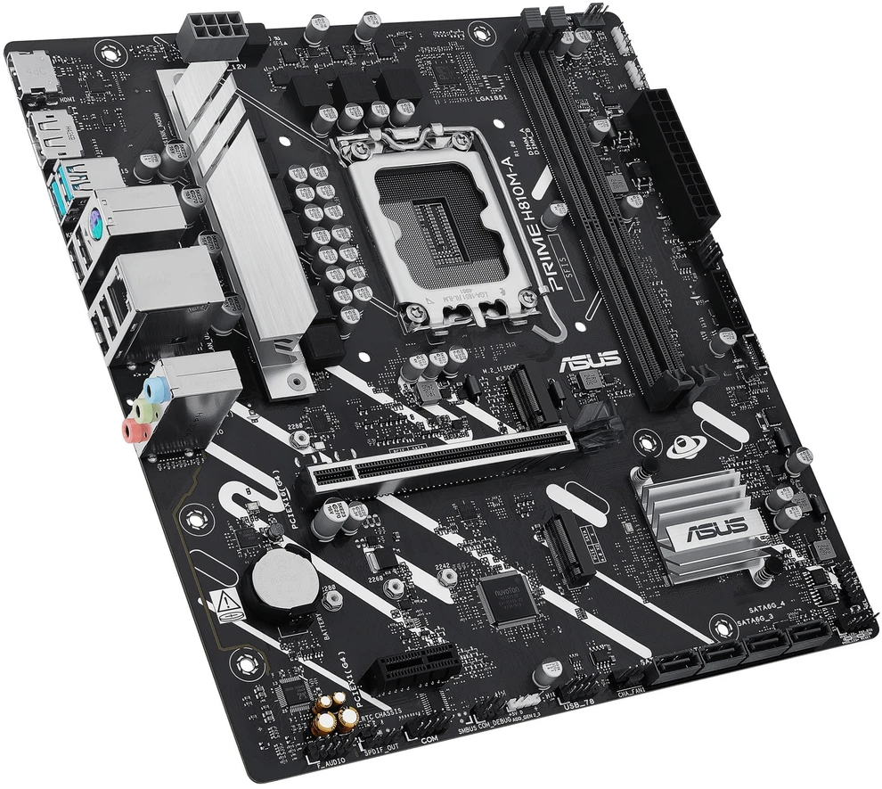 ASUS PRIME H810M-A-CSM Intel H810 LGA 1851 (Socket V1) micro ATX pagrindinė plokštė