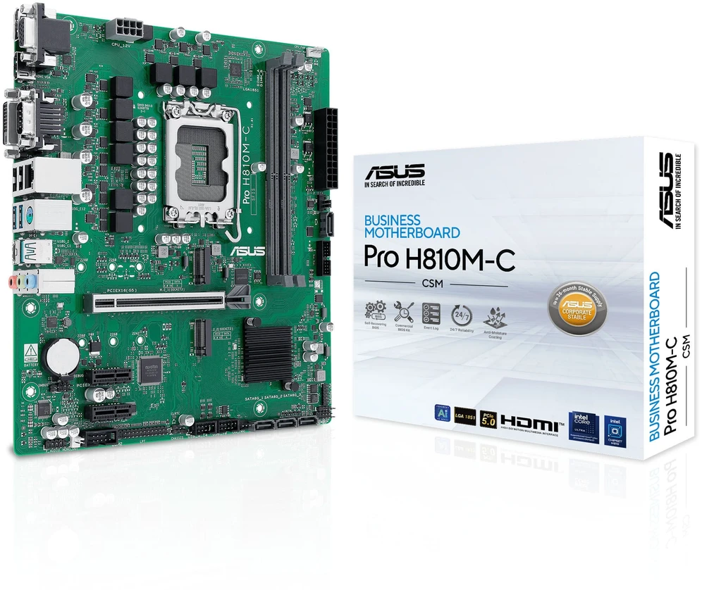 Pagrindinė plokštė ASUS PRO H810M-C-CSM LGA1851 micro-ATX