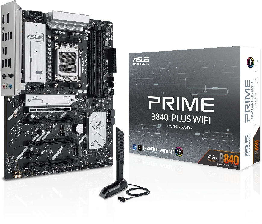 Pagrindinė plokštė ASUS PRIME B840-PLUS WIFI AMD B840 Socket AM5 ATX