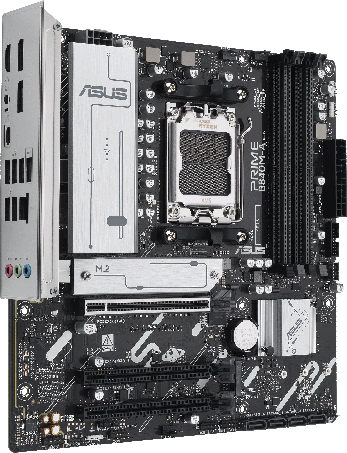 Pagrindinė plokštė ASUS PRIME B840M-A-CSM AMD B840 Lizdas AM5 mikro ATX