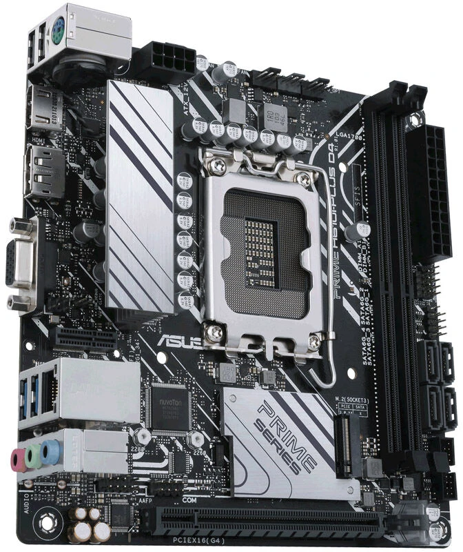Pagrindinė plokštė Asus | PRIME H610I-PLUS D4-CSM | Procesorių šeima Intel | Procesoriaus lizdas LGA1700 | DDR4 DIMM | Atminties lizdai 2 | Palaikomos standžiojo disko sąsajos SATA, M.2 | SATA jungčių skaičius 4 | Mikroschemų rinkinys Intel H610 | Mini ITX