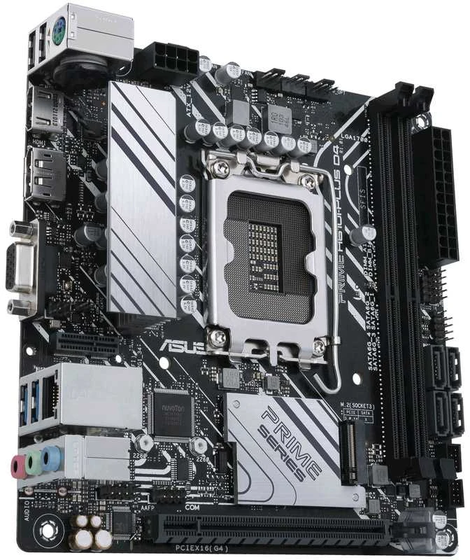 Pagrindinė plokštė Asus | PRIME H610I-PLUS D4-CSM | Procesorių šeima Intel | Procesoriaus lizdas LGA1700 | DDR4 DIMM | Atminties lizdai 2 | Palaikomos standžiojo disko sąsajos SATA, M.2 | SATA jungčių skaičius 4 | Mikroschemų rinkinys Intel H610 | Mini ITX