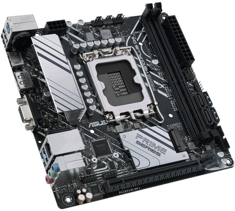 Pagrindinė plokštė Asus | PRIME H610I-PLUS D4-CSM | Procesorių šeima Intel | Procesoriaus lizdas LGA1700 | DDR4 DIMM | Atminties lizdai 2 | Palaikomos standžiojo disko sąsajos SATA, M.2 | SATA jungčių skaičius 4 | Mikroschemų rinkinys Intel H610 | Mini ITX