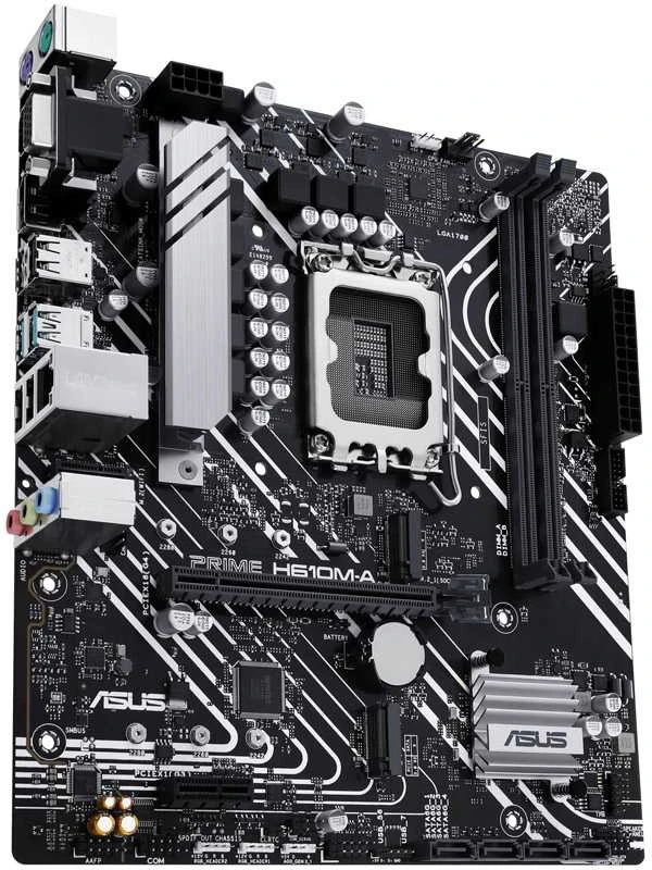 Pagrindinė plokštė ASUS PRIME H610M-A-CSM LGA1700 2DDR5 microATX 4xSATA MB 1xHDMI 1xDP 1xD-Sub 2xM.2