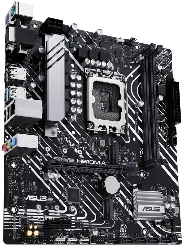 Pagrindinė plokštė ASUS PRIME H610M-A-CSM LGA1700 2DDR5 microATX 4xSATA MB 1xHDMI 1xDP 1xD-Sub 2xM.2