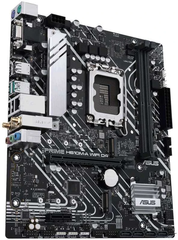 Pagrindinė plokštė ASUS PRIME H610M-A WIFI D4, LGA 1700, Micro-ATX