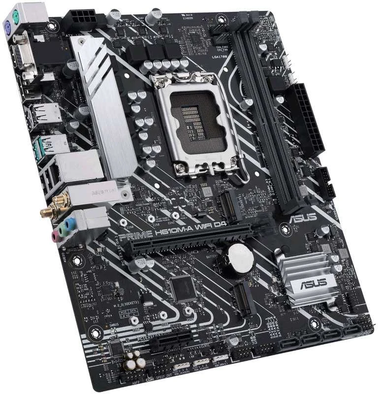 Pagrindinė plokštė ASUS PRIME H610M-A WIFI D4, LGA 1700, Micro-ATX