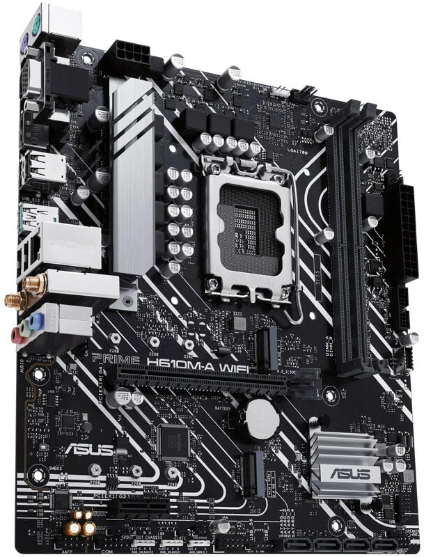 Pagrindinė plokštė „Asus“ | Procesorių šeima „Intel H610“ | Procesoriaus lizdas 1 x LGA1700 lizdas | 2 DIMM lizdai - DDR5, be ECC, nebuferiniai | Palaikomos standžiojo disko sąsajos SATA-600, 1 x M.2 | SATA jungčių skaičius 4
