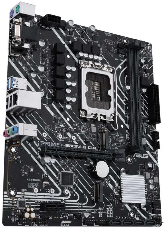 Pagrindinė plokštė ASUS PRIME H610M-E D4-CSM LGA1700 mATX MB 2xDDR4 4xSATA 2xM.2