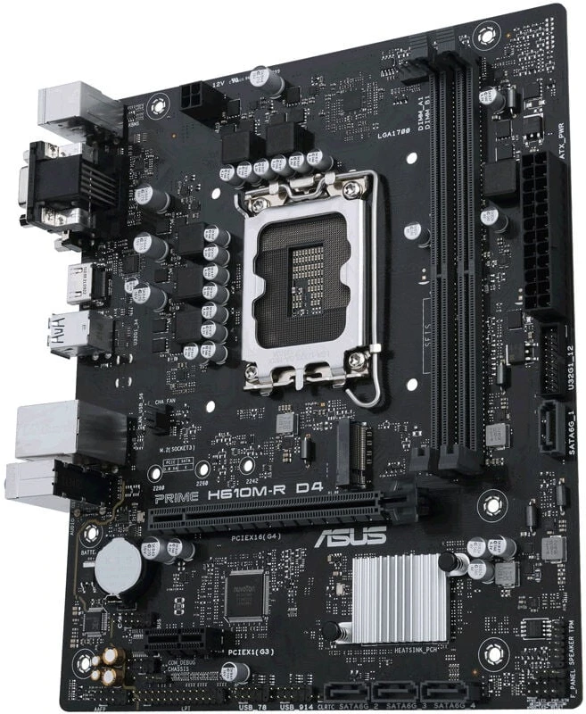 Asus | PRIME H610M-R D4-SI | Procesorių šeima Intel | Procesoriaus lizdas LGA1700 | DDR4 DIMM | Atminties lizdai 2 | Palaikomos standžiojo disko sąsajos SATA, M.2 | SATA jungčių skaičius 4 | Lustų rinkinys Intel H610 | Mic-ATX