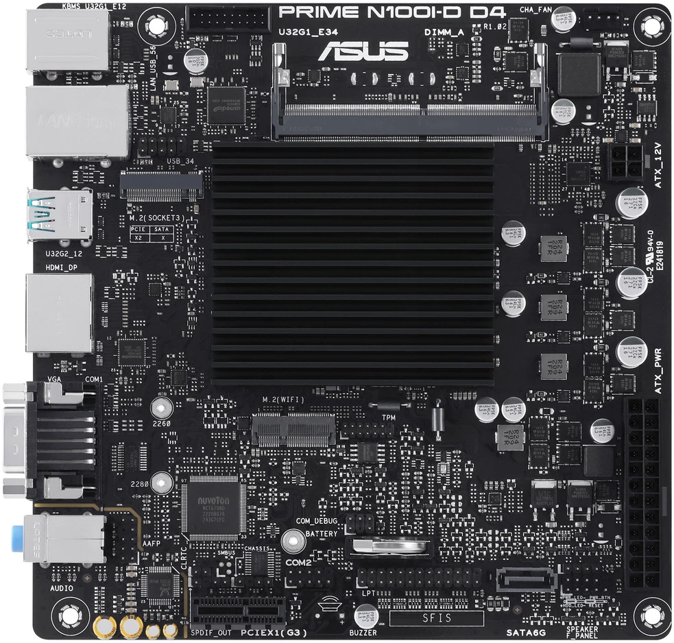 Pagrindinė plokštė ASUS PRIME N100I-D D4-CSM