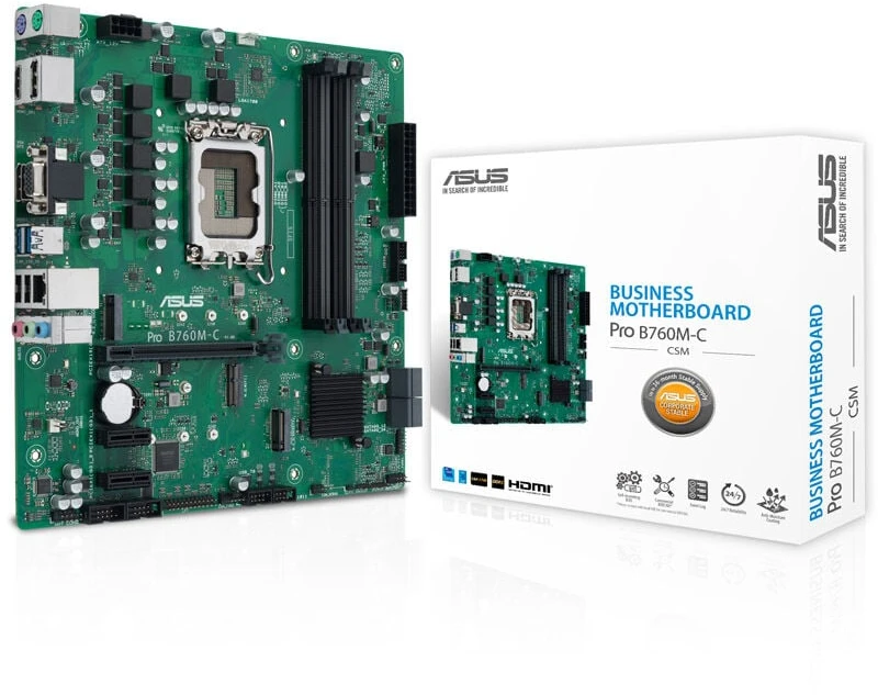 Pagrindinė plokštė ASUS Pro B760M-C-CSM/LGA1700/mATX