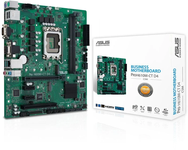 Motininė Plokštė - ASUS PRO H610M-C D4-CSM Intel H610 LGA 1700 micro ATX
