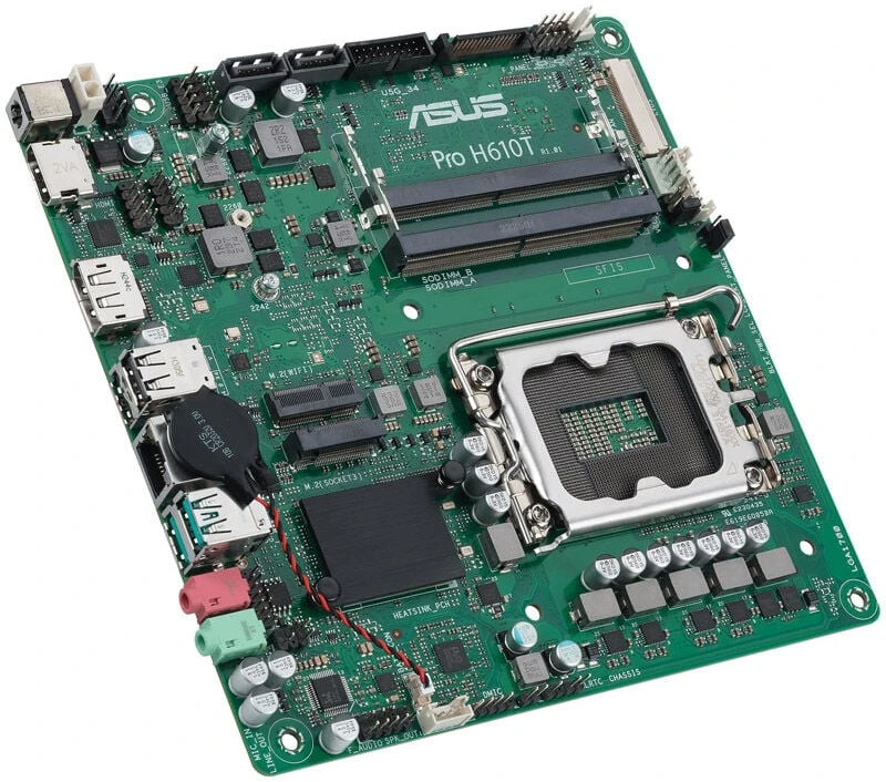 Pagrindinė plokštė ASUS PRO H610T-CSM, Intel H610, LGA 1700, mini ITX
