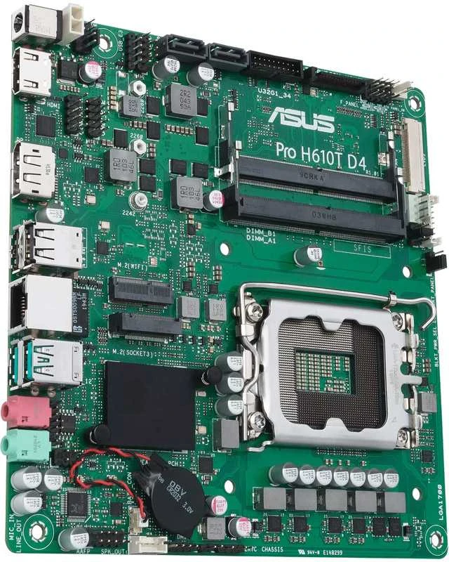 Asus Pro H610T D4-CSM /H610/DDR4/SATA3/M.2/USB3.1/s.1700/mITX pagrindinė plokštė
