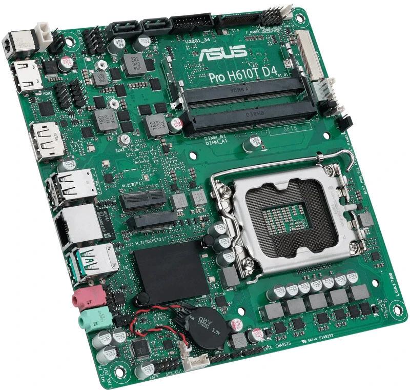 Asus Pro H610T D4-CSM /H610/DDR4/SATA3/M.2/USB3.1/s.1700/mITX pagrindinė plokštė