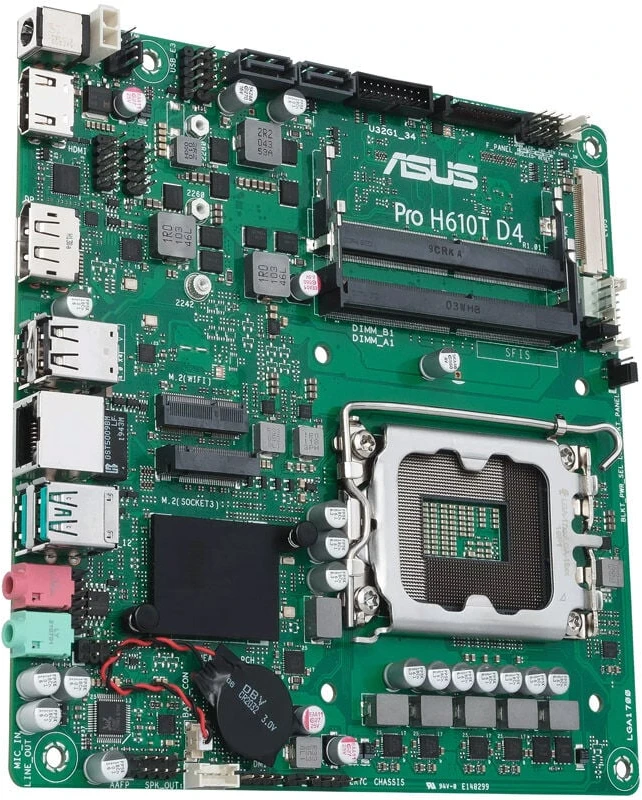 Asus Pro H610T D4-CSM /H610/DDR4/SATA3/M.2/USB3.1/s.1700/mITX pagrindinė plokštė