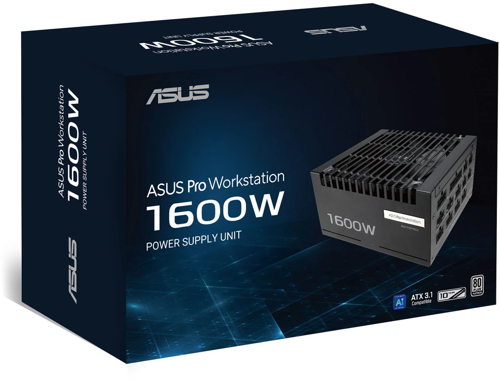 ASUS Pro WS 1600W Platinum power supply unit 20+4 pin ATX ATX Juodas