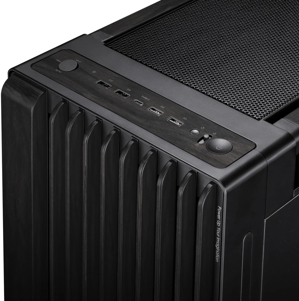 ASUS ProArt PA602 Wood Edition Midi Tower Juodas