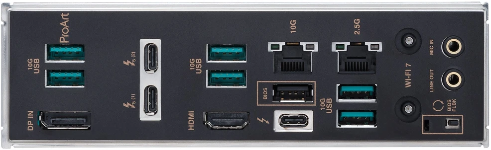 Pagrindinė plokštė ASUS PROART Z890-CREATOR WIFI LGA1851 4xDDR5 ATX MB 4xSATA 1xHDMI 2.1 3xThunderbolt 5xM.2