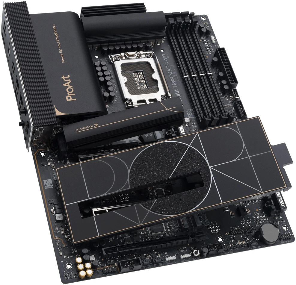 Pagrindinė plokštė ASUS PROART Z890-CREATOR WIFI LGA1851 4xDDR5 ATX MB 4xSATA 1xHDMI 2.1 3xThunderbolt 5xM.2