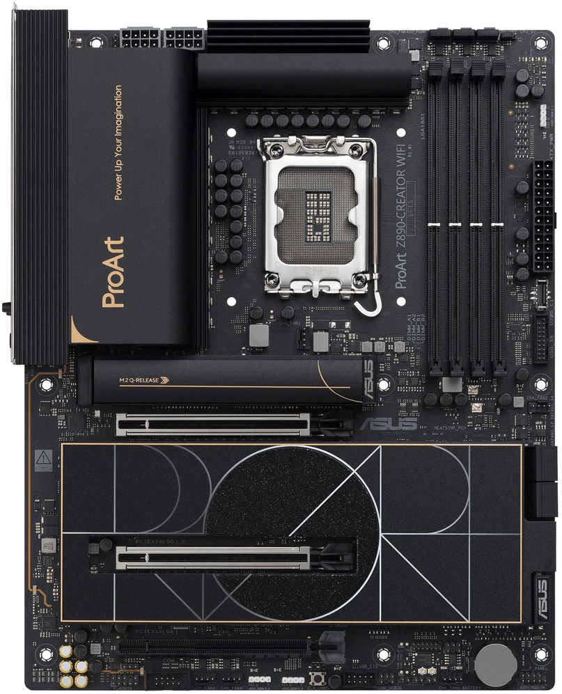 Pagrindinė plokštė ASUS PROART Z890-CREATOR WIFI LGA1851 4xDDR5 ATX MB 4xSATA 1xHDMI 2.1 3xThunderbolt 5xM.2