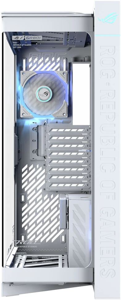 ASUS ROG CRONOX GR801 CURVE TG ARGB Balta MIDI tipo važiuoklė