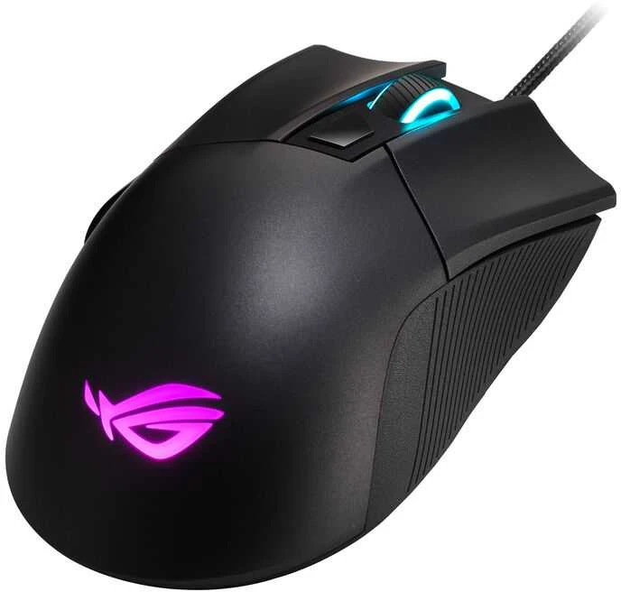 Optinė laidinė pelė Asus ROG Gladius II Core, 6 200-dpi/Omron switches with 50-million-click durability/lightweight - 92,5 g/Aura Sync