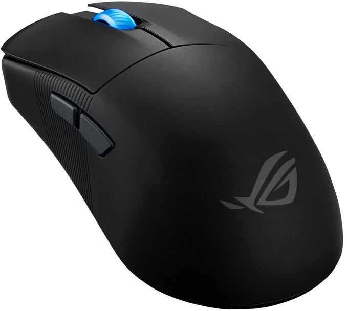ASUS ROG Harpe Ace Mini belaidė žaidimų pelė, optinis jutiklis, 42,000 DPI, 5 mygtukai, juoda, abiejų rankų, USB Type-C ir Bluetooth ryšys