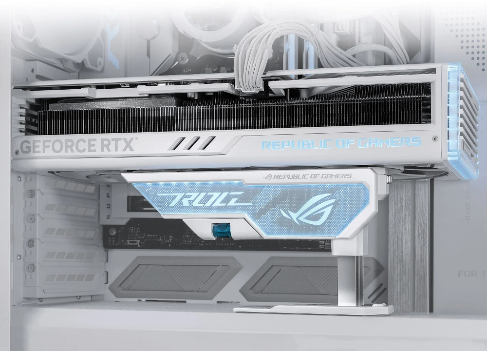 Vaizdo Plokštės Laikiklis - ASUS ROG Herculx Universalus Baltas Daugiaspalvis