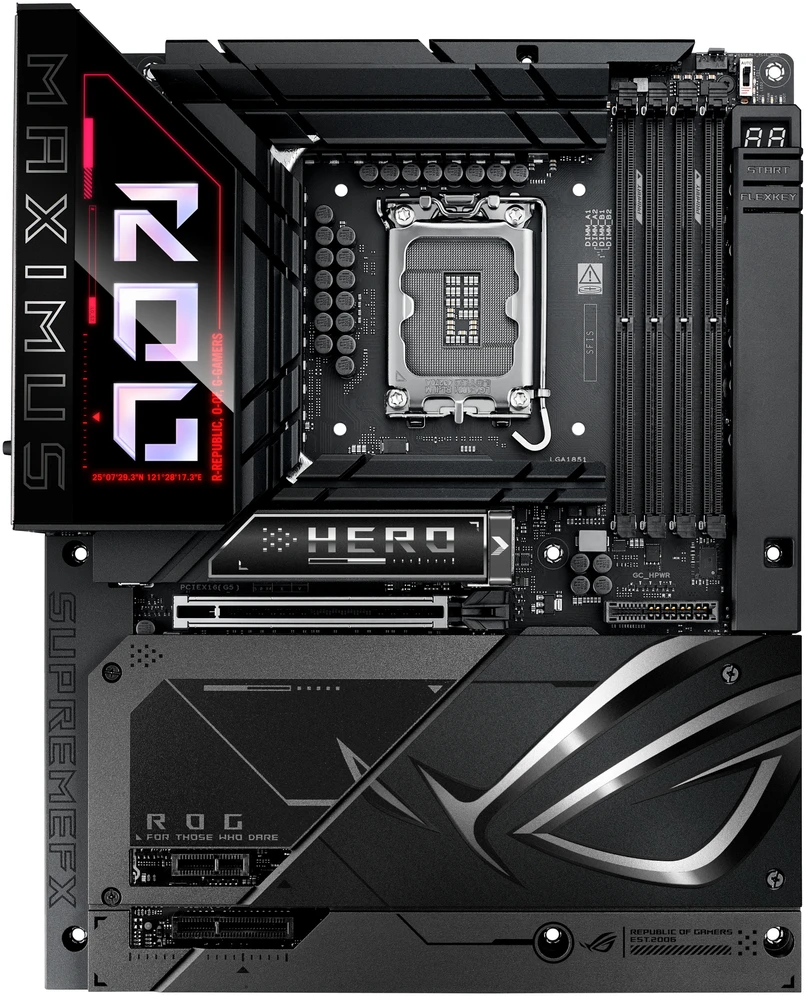 Pagrindinė plokštė MB ASUS ROG MAXIMUS Z890 HERO BTF (Intel.LGA1851.DDR5.ATX)
