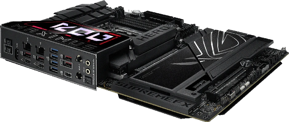 Pagrindinė plokštė Asus ROG MAXIMUS Z890 HERO | Procesorių šeima Intel | Procesoriaus lizdas LGA1851 | DDR5 | Palaikomos standžiojo disko sąsajos M.2, SATA | SATA jungčių skaičius 4