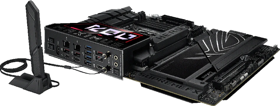 Pagrindinė plokštė Asus ROG MAXIMUS Z890 HERO | Procesorių šeima Intel | Procesoriaus lizdas LGA1851 | DDR5 | Palaikomos standžiojo disko sąsajos M.2, SATA | SATA jungčių skaičius 4