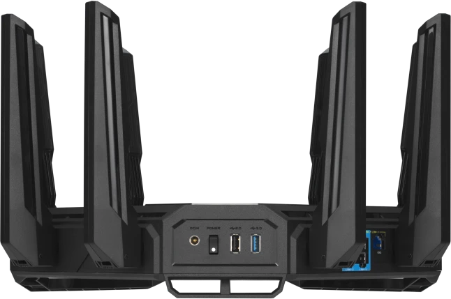 Žaidimų maršrutizatorius Asus ROG Rapture GT-BE98, Wi-Fi 7 (802.11be), BE25000 (keturių dažnių), 2x 10G, 4x 2.5G, AiMesh, RGB