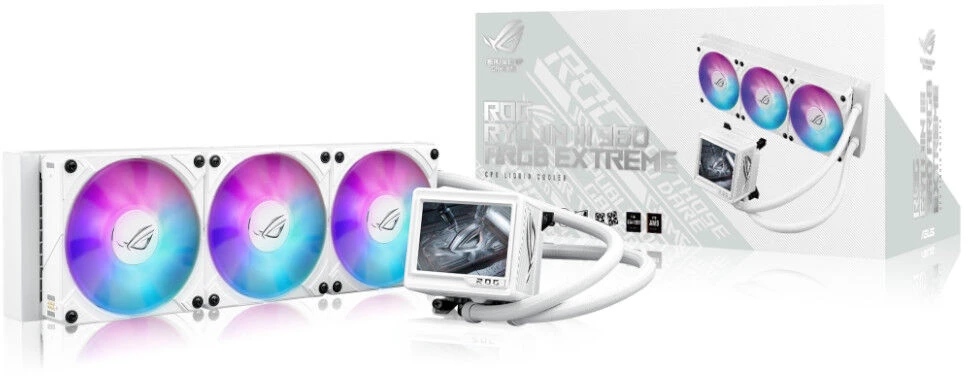 ASUS ROG RYUJIN III 360 ARGB EXTREME WHT Procesorius Viskas viename skysčių aušintuvas 12 cm Baltas 1 vnt.