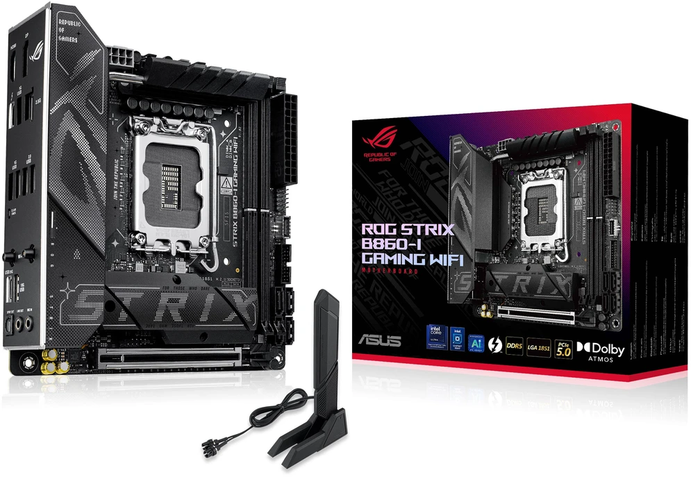 Pagrindinė plokštė ASUS ROG STRIX B860-I GAMING WIFI