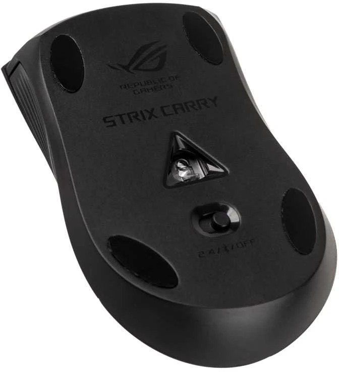 ASUS ROG Strix Carry kompiuterinė pelė RF belaidis + „Bluetooth“ Optinis 7200 DPI dešinei rankai