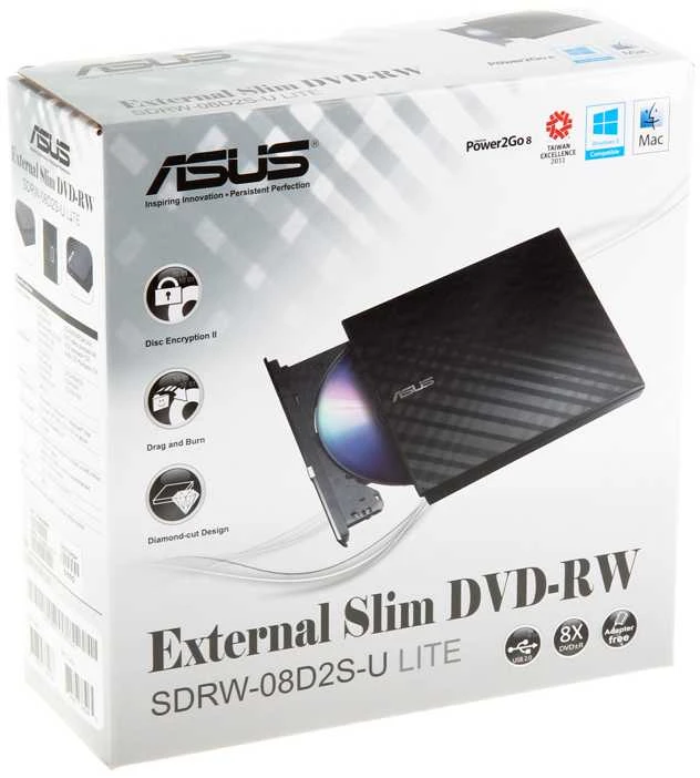 Asus | SDRW-08D2S-U Lite | Sąsaja USB 2.0 | DVD±RW | CD skaitymo greitis 24 x | CD įrašymo greitis 24 x | Juodas | Stalinis kompiuteris / Nešiojamasis kompiuteris